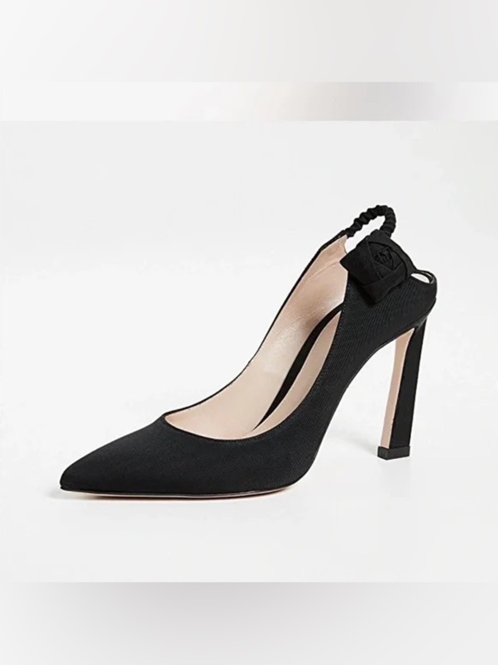 Stuart Weitzman Rossana 3” Slingback Heels Black Moiré Size 39